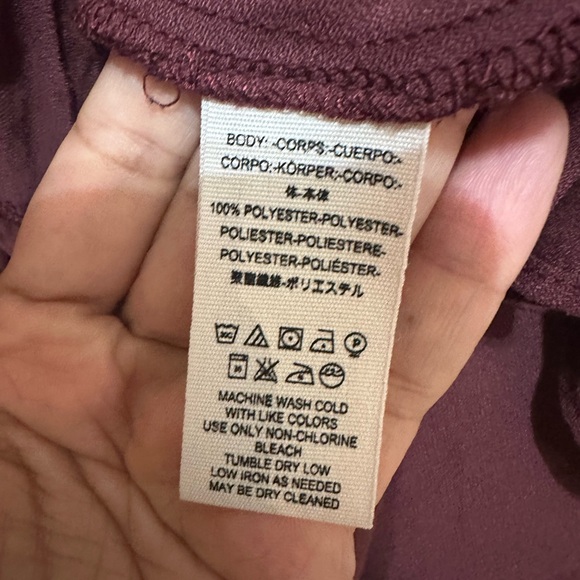 FREE PEOPLE Size Small Plum Size Medium Tiered Peasant Blouse BoHo Top - Picture 12 of 14